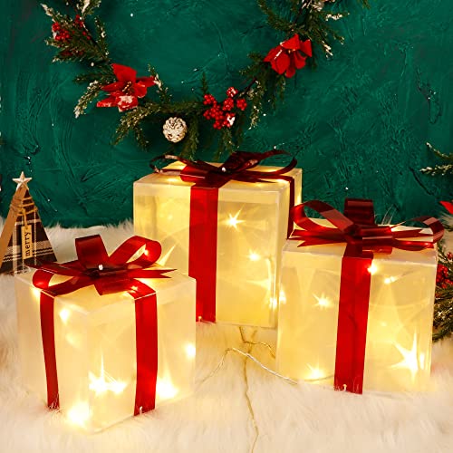 60 LED Lighted Gift Boxes Christmas Decoration