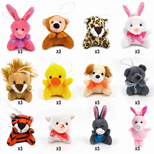 36 Pcs Pre-Filled Easter Eggs Filled w/ Plush Animal Toys