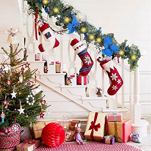 Artificial Christmas Garland Lights w/ 30 LED Battery Operated