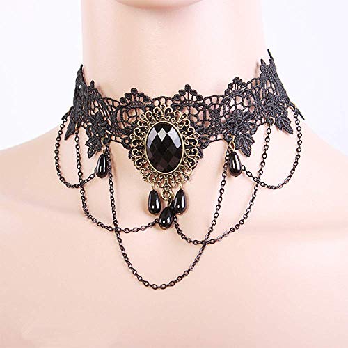 Halloween Elegant Sexy Lace Women Retro Gothic Punk Style Necklace