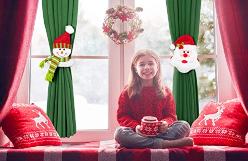 2PCS Christmas Curtain Buckles Tiebacks Decorations