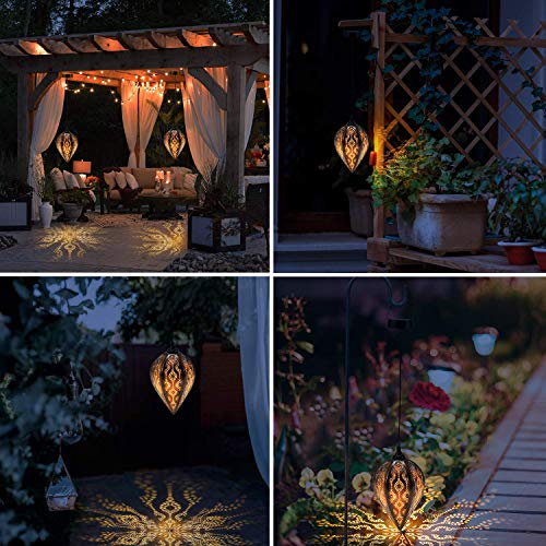 2 Pack Hanging Oxy LED Solar Garden Lanterns