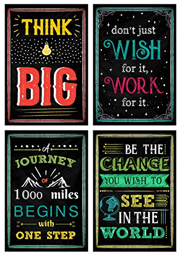 Set of 10 Creative Inspirational Quote Wall Art Motivational Posters