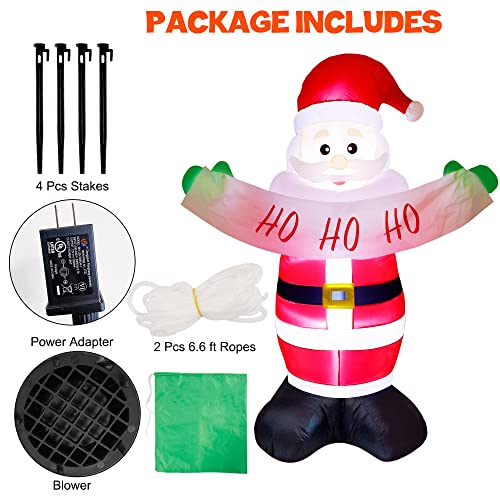 6ft Santa Claus Christmas Inflatables  w/ LEDs