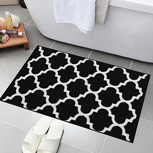 Black & White Outdoor Rug, Machine Washable, Reversible