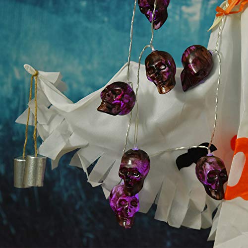 Halloween Skull  String Lights, Battery Operated 8 Mode