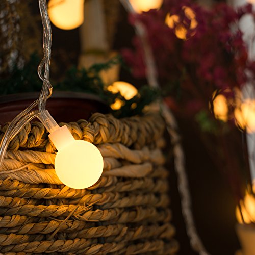 33 Feet 100 Led Mini Globe String Lights, Plug in, 8 Modes w/ Remote