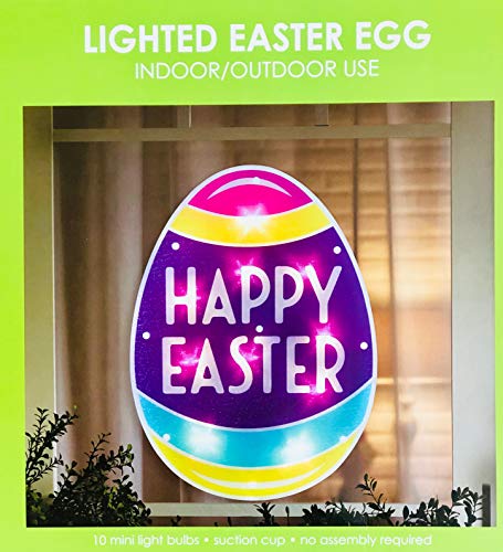 Lighted Window Easter Egg Decoration