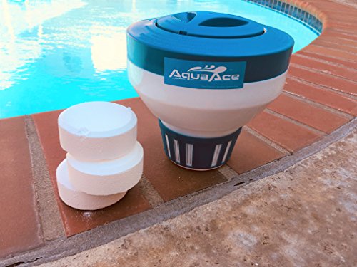 Pool Chlorine Floater Dispenser Holds Up to 5 Tablets