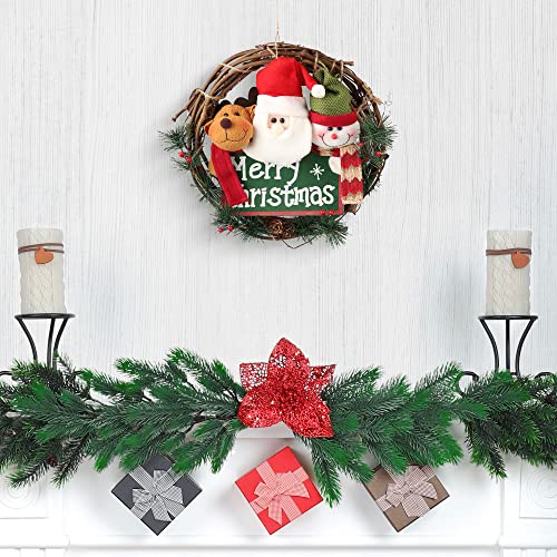 14 inch Merry Christmas Wreaths for Front Door