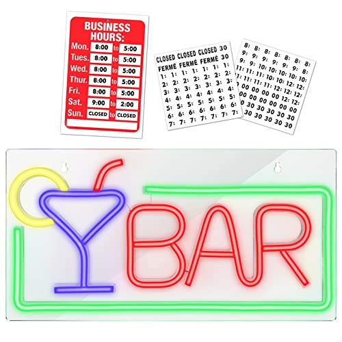 Bar LED Neon Light Sign USB Powered  for Party/Home Decor