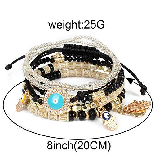 6 Sets Bohemian Stackable Bead Bracelets for Women