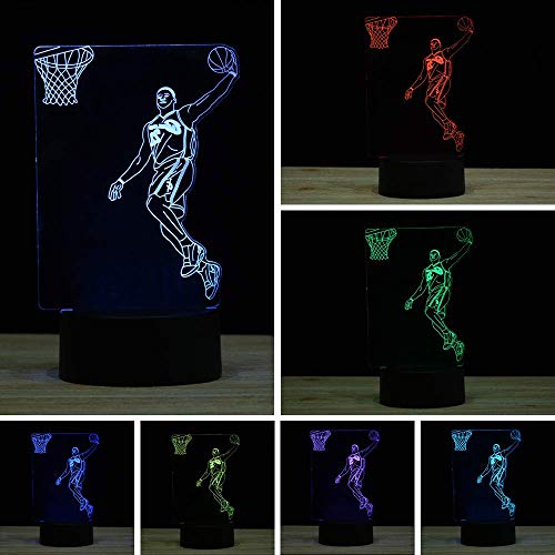 3D Illusion LED Night Light,7 Colors Gradual Changing Touch Switch USB Table Lamp