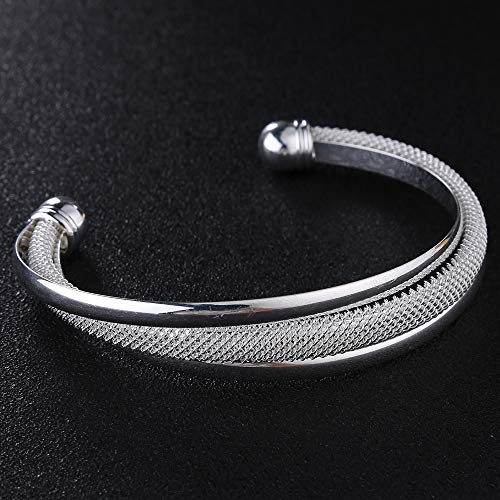 925 Silver Plated Bangle Bracelet for Women