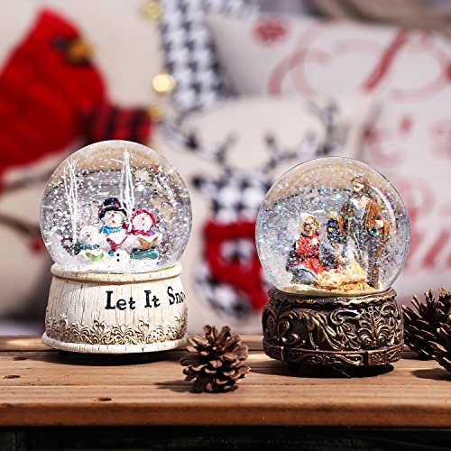 100mm Musical Snow Glitter Water Globe Christmas Decoration