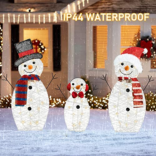 55 L Lighted Snowman Family Christmas Decoration