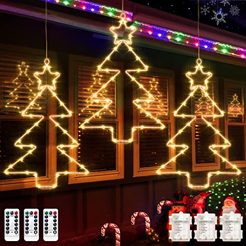 Christmas Window Lights 3 Pack Battery Operated