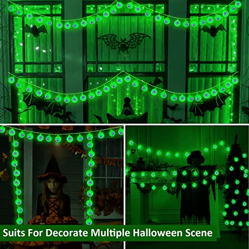 [ 8 Modes & Timer ] 29.5 Ft 60 LED Halloween Eyeball String Lights