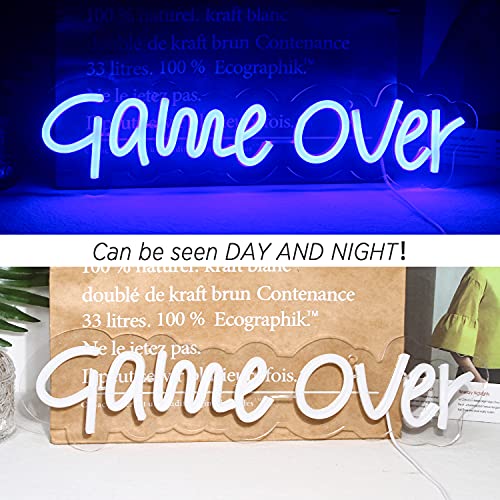 Game Over Neon Signs LED Gamer Wall Decoration w/ USB