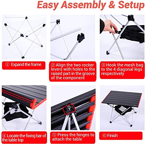 Camping/Beach Table w/ Mesh Storage Bag