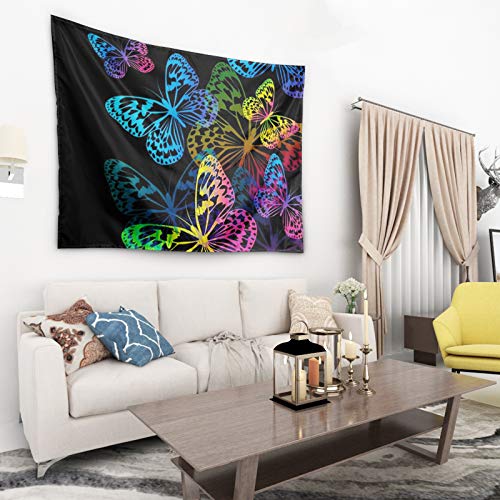 Wall Tapestry for Home  Decoration- Fairy Tale Forest- Butterfly- Tie Dye- 80x60 inches