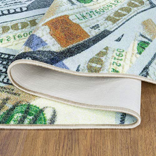 $100 Dollar Bill Area Rug-Multicolor