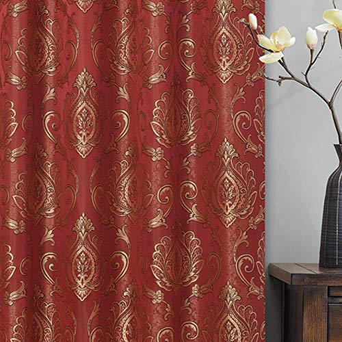Simple Classic Window Curtain Panel Drape w/ Attached Wave Valance 2pcs Set  54x84"