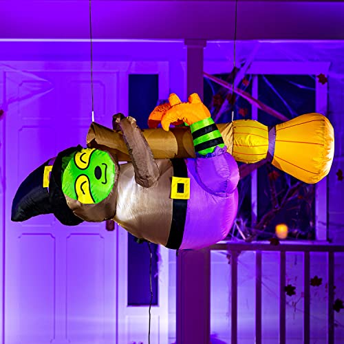 4 FT Tall Halloween Inflatable Witch w/ LED