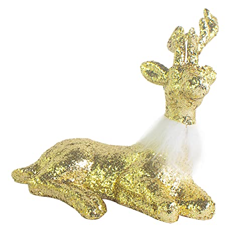 2 Pcs Glitter Reindeer Christmas Decoration