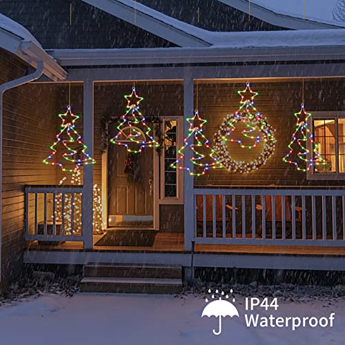 3PCS 55LEDs Christmas Window Hanging Lights Decoration
