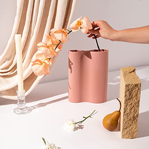 9” Tall Ceramic Flower Vases