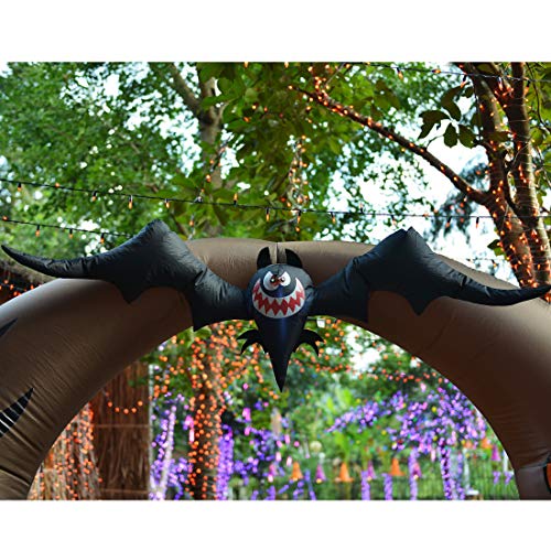 8 Ft Tall Halloween Inflatable Tree Archway, w/ Ghosts Bat Pumpkin & Skeleton