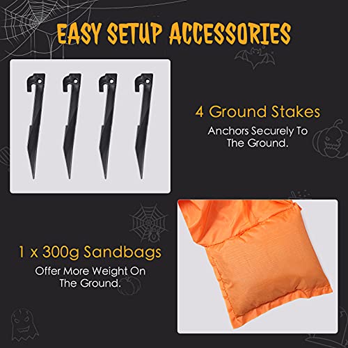 8 Ft Halloween Inflatable Pumpkin Patch Family Decoration