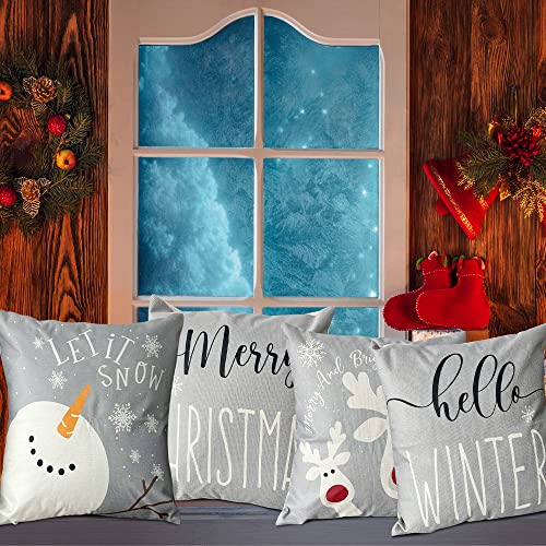 Set of 4 Christmas Pillow Covers 18X18 Inch