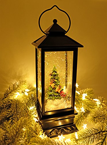 Glitter Snow Globe w/ Timer- Battery Operated