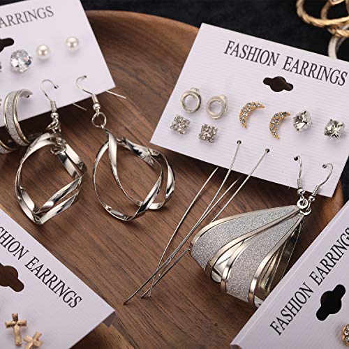 68 Fashion Dangle Earrings for Women (Gold and Silver)