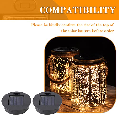 2 Pack,20 LED Solar Mercury Glass Mason Jar Hanging  Christmas Lights