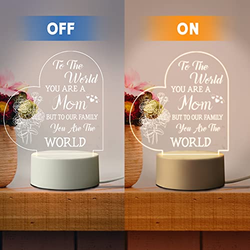 Acrylic USB Low Power Engraved Night Light- Mothers' Day Gifts for Mom & Nana