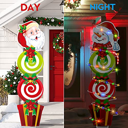 Yard Sign with LED Lights - 51” Christmas Decoration