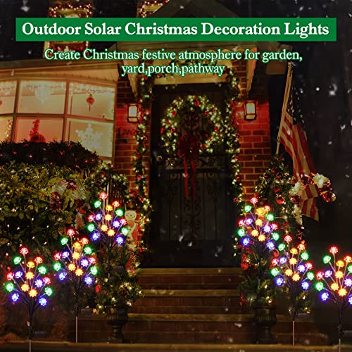 4 Pack Christmas Decorations Solar Garden Lights- Multicolor