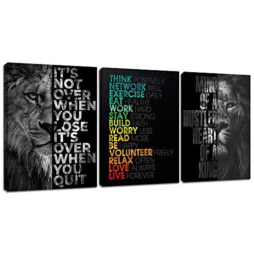 3 Piece Motivational Office Wall Art Inspirational Artwork Home Decor Framed