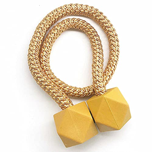 Magnetic Curtain Tiebacks- 2 pcs Beige European Style