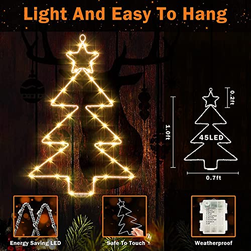 Christmas Window Lights 3 Pack Battery Operated