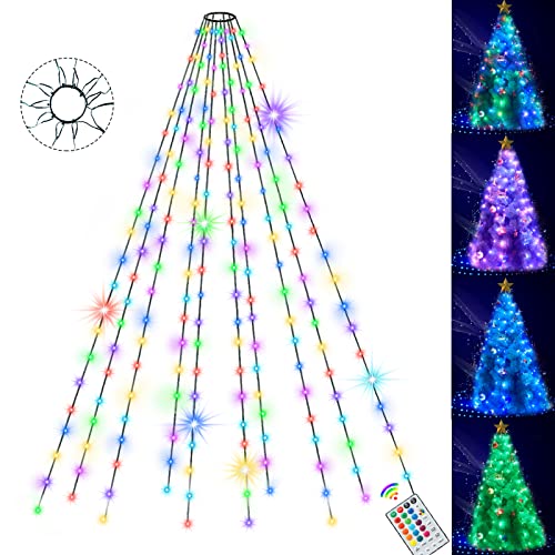 6.6FT  18 Color Changing Christmas Tree Lights with Remote