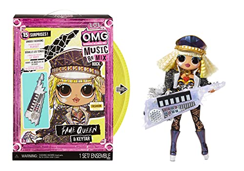 LOL Surprise OMG Remix Rock Fame Queen Fashion Doll w/ 15 Surprises