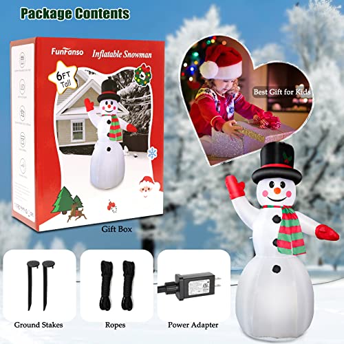 6 FT Christmas Inflatable Santa Claus & Snowman Outdoor Decorations