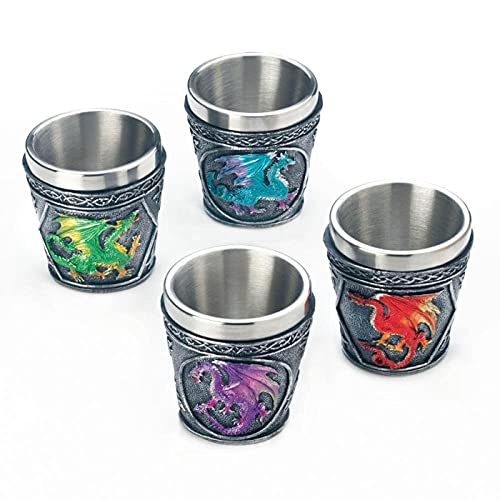 Mythical Dragons Shot Glass (Set of 4) 2.12x2.12x2.25"