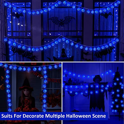 [ 8 Modes & Timer ] 29.5 Ft 60 LED Halloween Eyeball String Lights