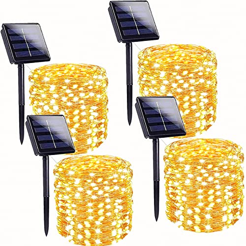 4-Pack 160FT 400 LED  Solar Christmas Lights