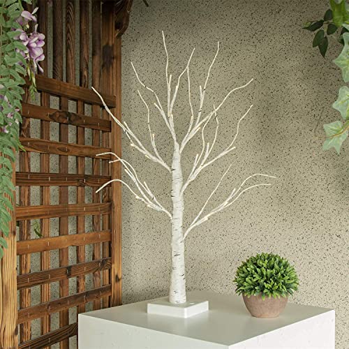 LED Easter Birch Tree Lights w/ Eggs Battery Powered